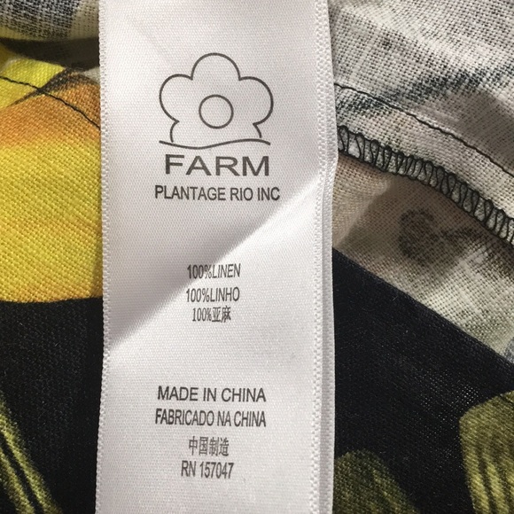 FARM Rio 100% Linen Dress NWT SZ XS - Picture 9 of 10